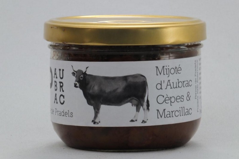 Mijoté de bœuf Aubrac aux cèpes et Marcillac